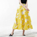 Floral Long Skirt Women Ankle Length Fashion High Waist Skirt Manufactory